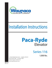 Waupaca Paca-Ryde Installation Instructions Manual