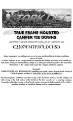 Torklift C2207/FMTPJ07LDCHSB Important Owner-Operator Installation Instructions