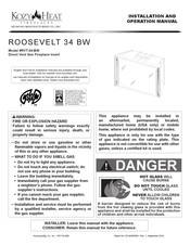 kozy heat ROOSEVELT 34 BW Installation And Operation Manual