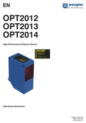 Wenglor OPT2013 Operating Instructions Manual