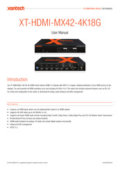 Xantech XT-HDMI-MX42-4K18G User Manual