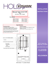 Holovision 400-A-TES2 Installation Instructions Manual