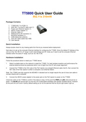 Teletronics International TT5800 Quick User Manual