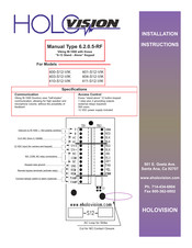Holovision 400-S12-VIK Installation Instructions Manual