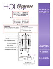 Holovision 400-S12-PAN2 Installation Instructions Manual