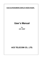 ACE TELECOM ACE- 4090F User Manual