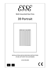 Esse 39 Portrait Installation, User & Servicing Instructions