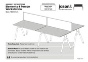 Jason.l Elements 4 Person Workstation Assembly Instructions Manual
