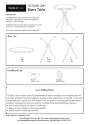 Home Styles 20 05600 0034 Quick Start Manual