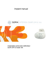 sorin Intensia SonR CRT-D 184 Implant Manual