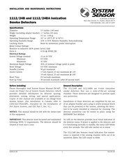 System Sensor 1112/24B Installation And Maintenance Instructions