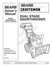 Craftsman C950-52843-0 Owner's Manual