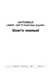 Elettronika AUTV/500LD User Manual