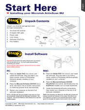 Microtek ArtixScan M2 Start Here Manual