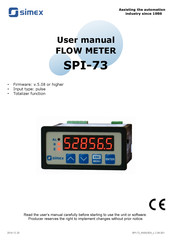 Simex SPI-73 User Manual