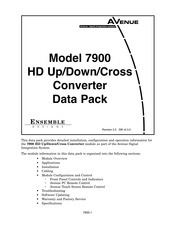 Ensemble Designs Avenue 7900 Manual