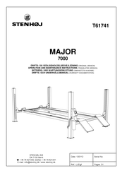 Stenhoj MAJOR 7000 Operation And Maintenance Instructions