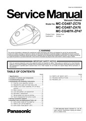 Panasonic MC-CG487-ZA76 Service Manual