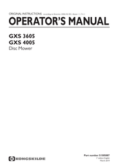 Kongskilde GXS 3605 Operator's Manual