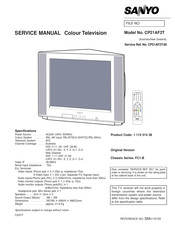 Sanyo CP21AF2T Service Manual