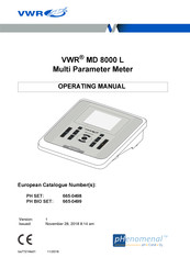 Vwr MD 8000 L Operating Manual