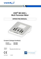 VWR MD 8000 L Operating Manual