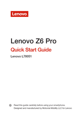 Lenovo Z6 Pro Quick Start Manual