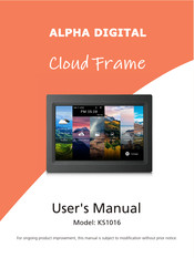 Alpha Digital Cloud Frame KS1016 User Manual