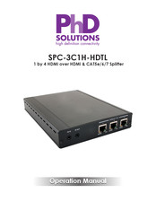 PhD Solutions SPC-3C1H-HDTL Operation Manual