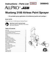 Asm AllPro Mustang 3100 Instructions-Parts List Manual