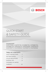 Bosch SHX87PZ 5N Series Quick Start And Safety Manual