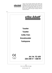 EFBE-SCHOTT TO 600 Operating Instructions Manual