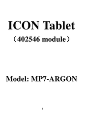 ICON MP7-ARGON Manual