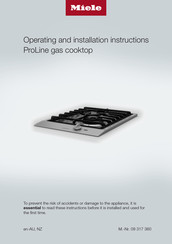 Miele ProLine CS 1013-1 Operating And Installation Instructions