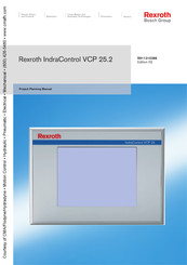 Bosch Rexroth IndraControl VCP 25.2 Project Planning Manual