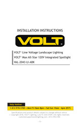 Volt VAL-2043-LI-ABK Installation Instructions Manual
