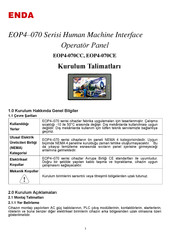 ENDA EOP4-070CC Installation Instructions Manual