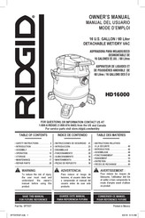 Ridgid HD16000 Manuals | ManualsLib