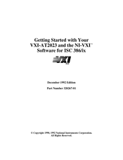 National Instruments VXI-AT2023 Getting Started
