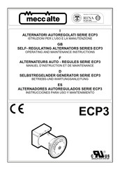 Mecc Alte ECP3-2S Operating And Maintenance Instructions Manual