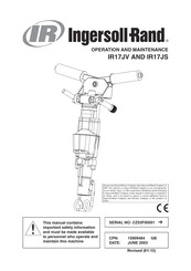Ingersoll-Rand IR17JS Operation And Maintenance