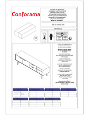 CONFORAMA SEB TV STAND 200 Assembly Instructions Manual