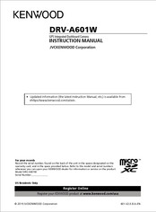 Kenwood DRV-A601W Instruction Manual