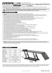 Sealey MC390AH Instructions