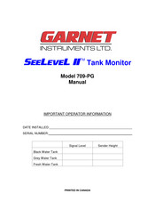 Garnet SeeLevel II 709-PG Manual
