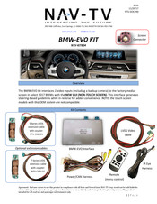Nav Tv BMW-EVO KIT NTV-KIT804 Installation Instructions Manual