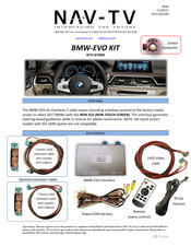 Nav TV BMW-EVO KIT NTV-KIT804 Installation Instructions Manual