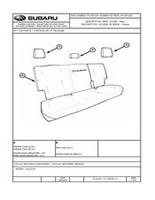 Subaru F411SFL030 Installation Instructions Manual