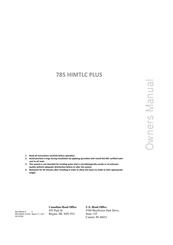 Canature 785 HIMTLC PLUS Series Owner's Manual