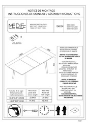 MARCKERIC DIFF AMBIENTES 12341 Assembly Instructions Manual